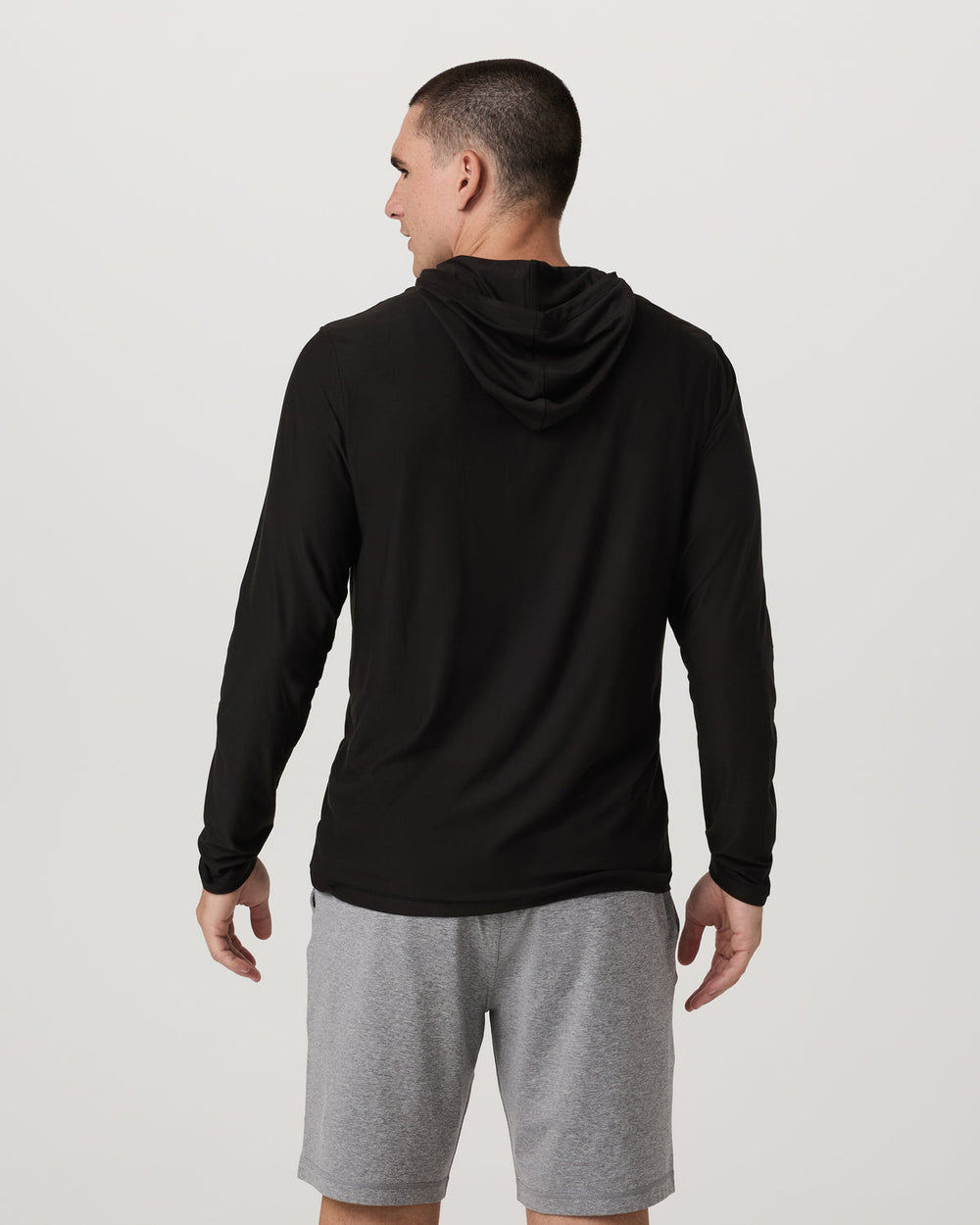 Vuori Strato Tech Hoodie Men's Black Long Sleeve Hoodie