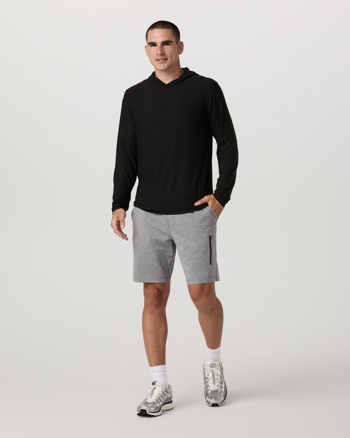 Vuori Strato Tech Hoodie Men's Black Long Sleeve Hoodie