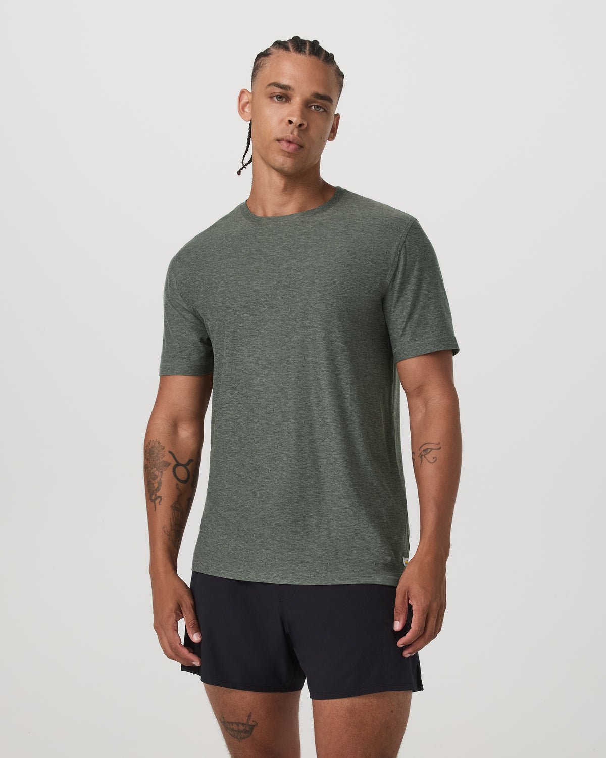Vuori Strato Tech Tee Men's River Rock Heather T-Shirt