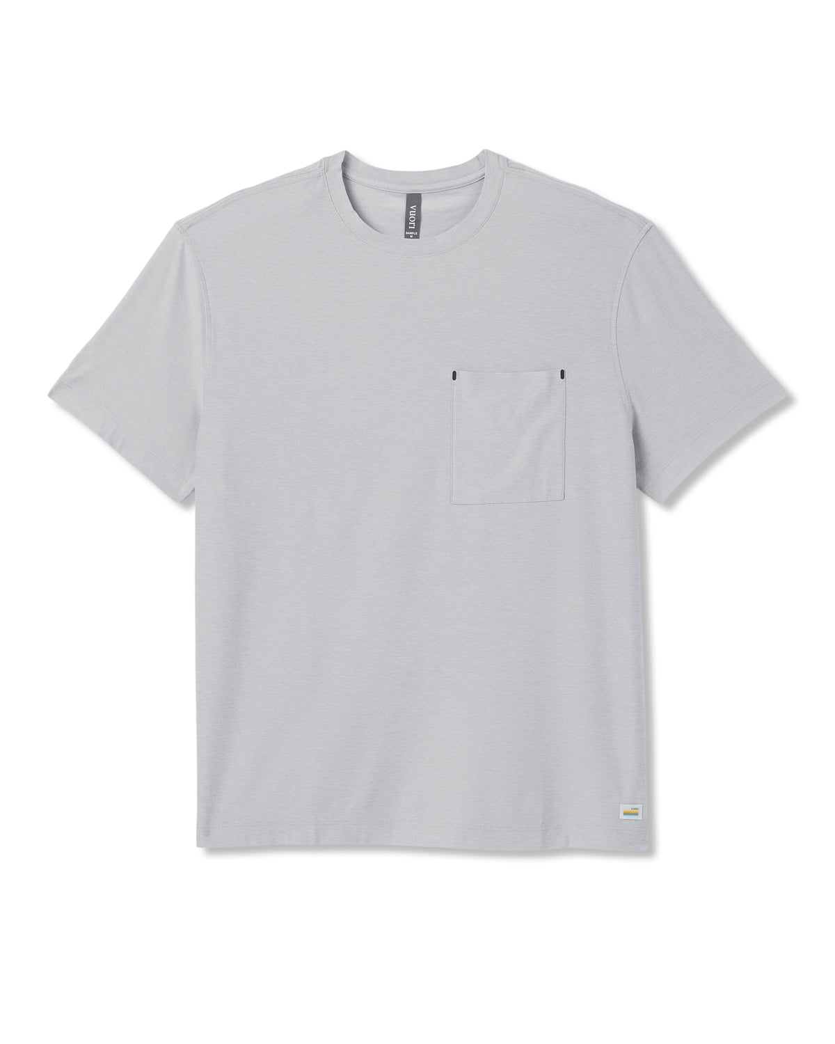 Vuori Short Sleeve Strato Pocket Tee - Relaxed Fit Platinum Heather