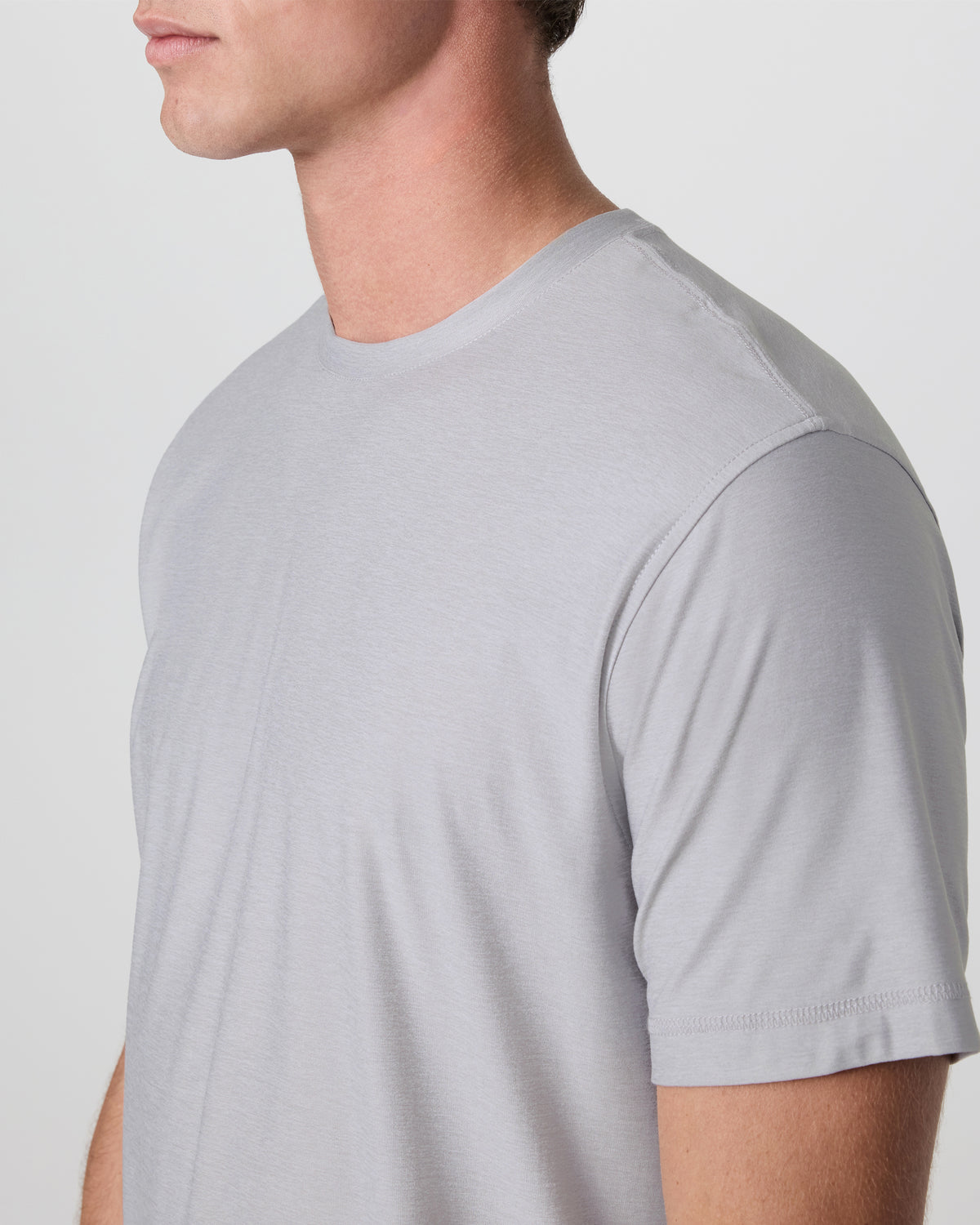 Vuori Strato Tech Tee Platinum White Tech Workout Shirt