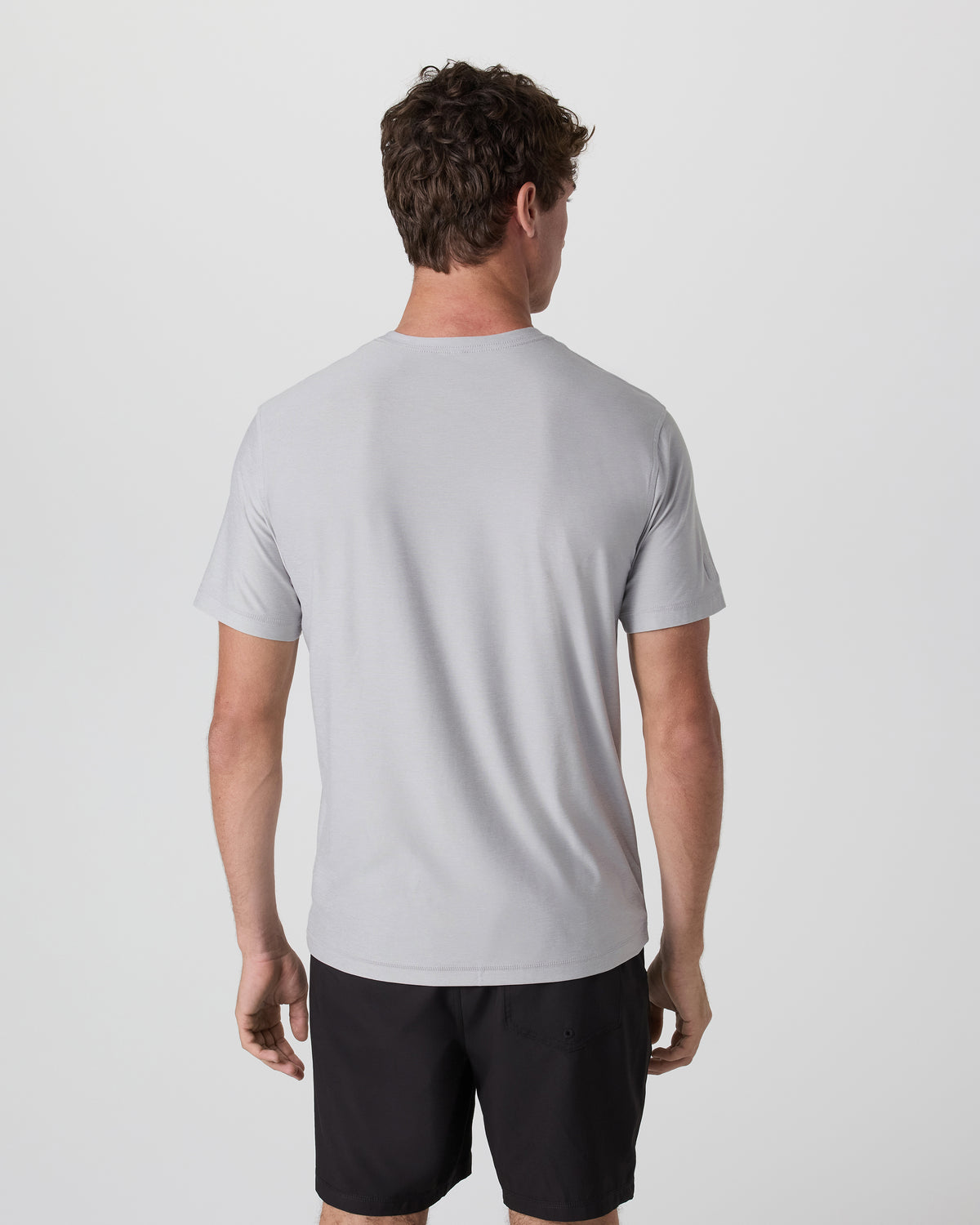 Vuori Strato Tech Tee Platinum White Tech Workout Shirt