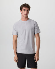 Vuori Strato Tech Tee Platinum White Tech Workout Shirt