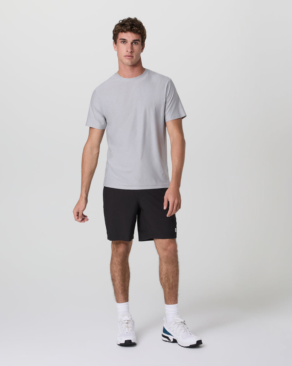 Vuori Strato Tech Tee Platinum White Tech Workout Shirt