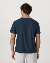 Vuori Men's Short Sleeve Strato Tee - Relaxed Fit Navy Heather