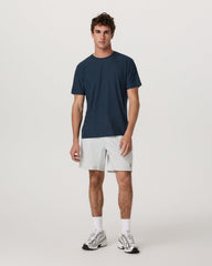 Vuori Men's Short Sleeve Strato Tee - Relaxed Fit Navy Heather