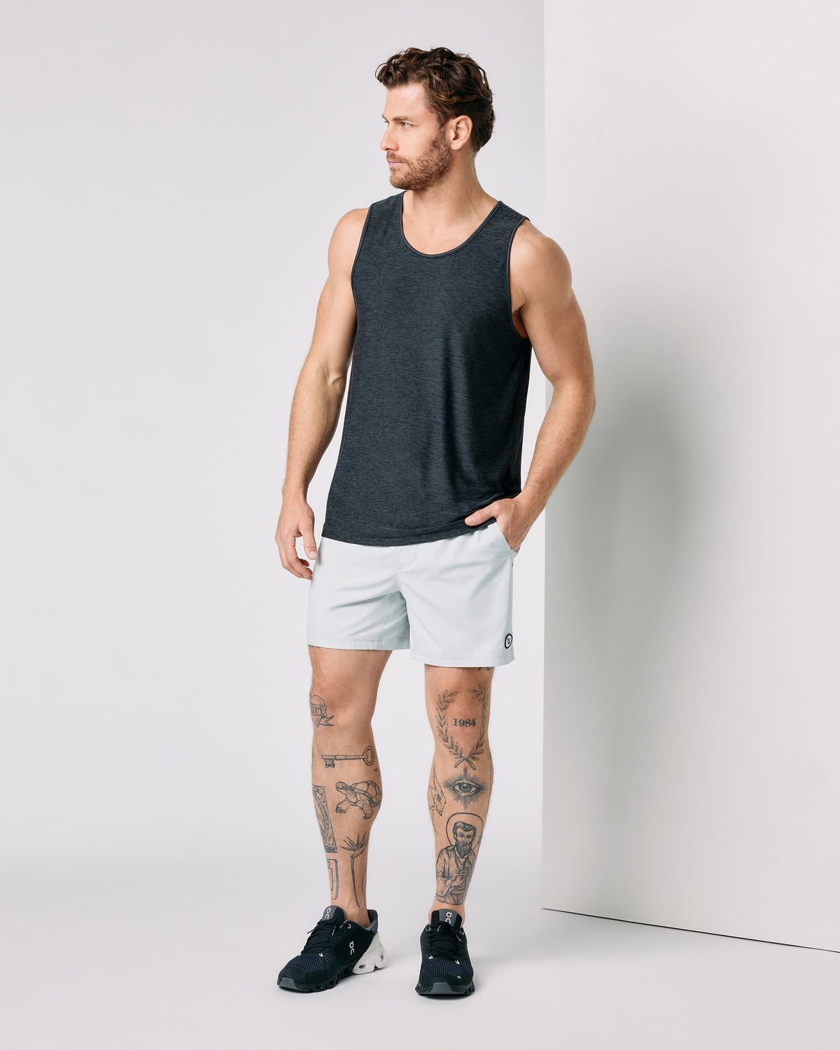 Vuori Strato Tech Tank Charcoal Heather