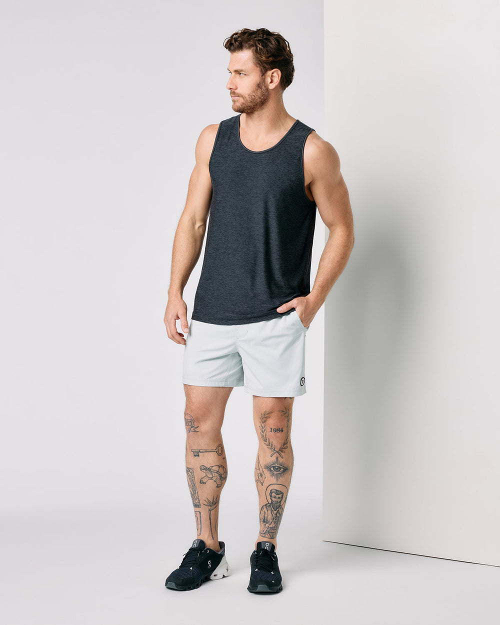 Vuori Strato Tech Tank Charcoal Heather