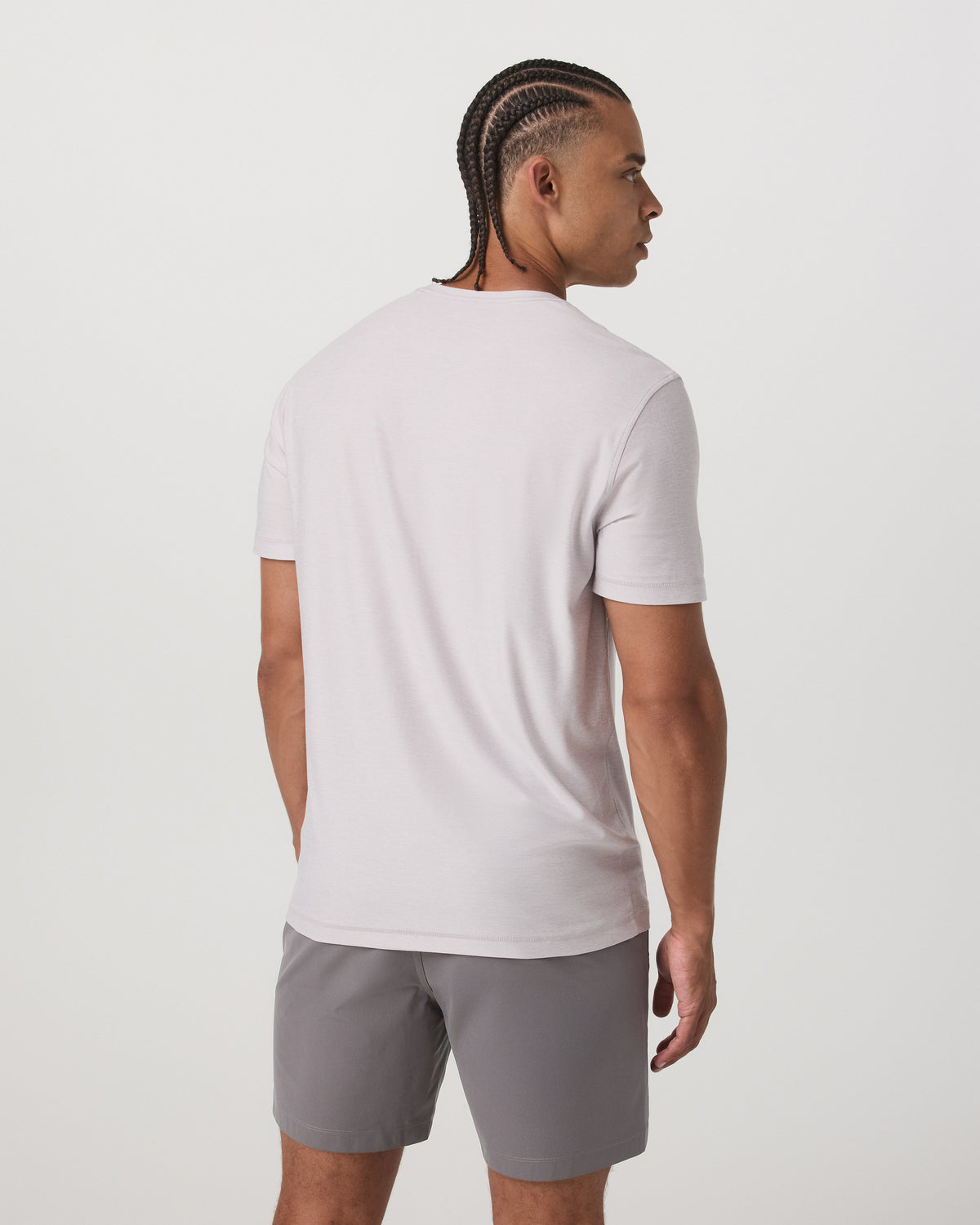 Vuori Strato Tech Tee Men's Thistle Heather Performance Shirt