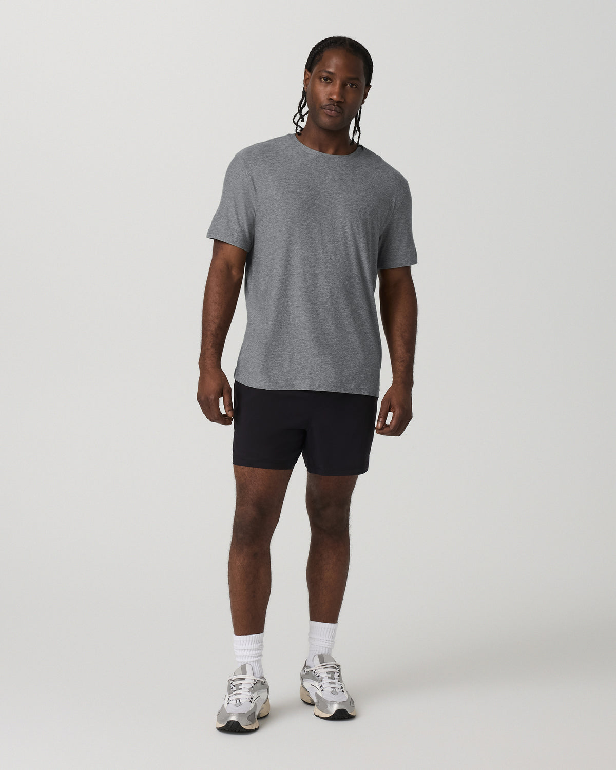 Vuori Short Sleeve Strato Tech Tee - Relaxed Fit Heather Grey