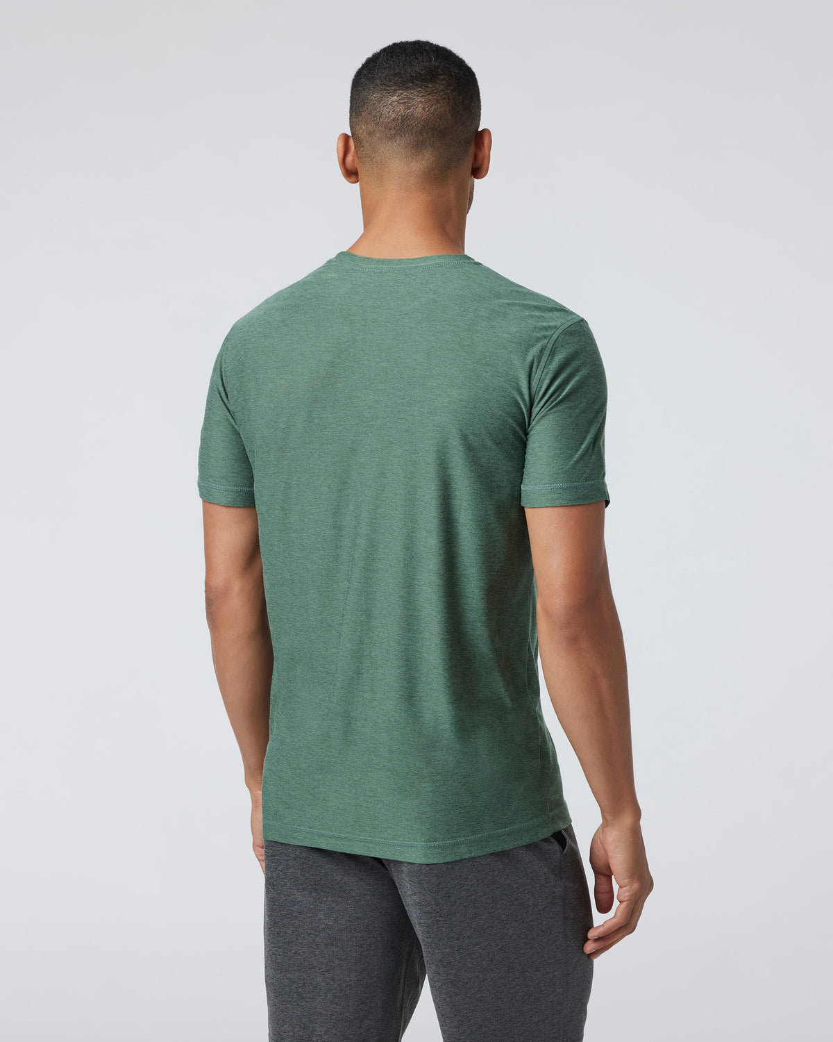 Vuori Strato Tech Tee Men's Sea Pine Heather Workout Shirt