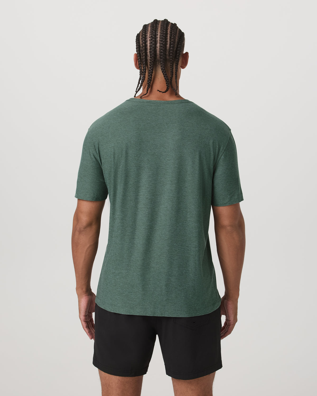 Vuori Short Sleeve Strato Tech Tee-Relaxed Fit Agate Green Heather