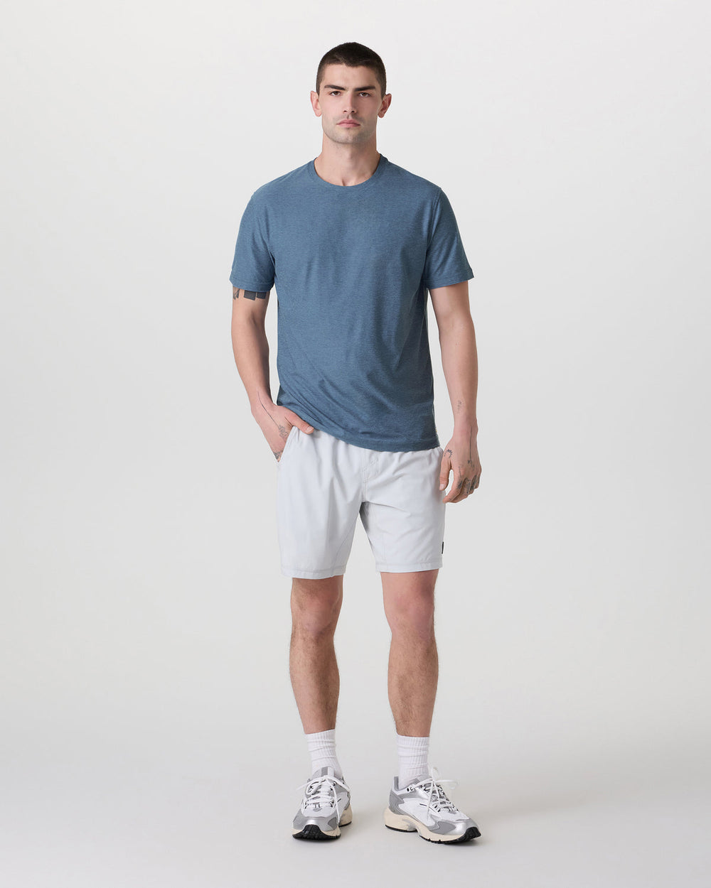Vuori Strato Tech Tee Men's Pool Blue Workout Shirt