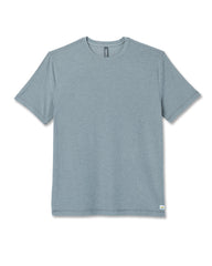 Vuori Strato Tech Tee Dusty Blue Heather Workout Shirt