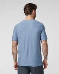 Vuori Strato Tech Tee Men's Chambray Heather Workout Shirt