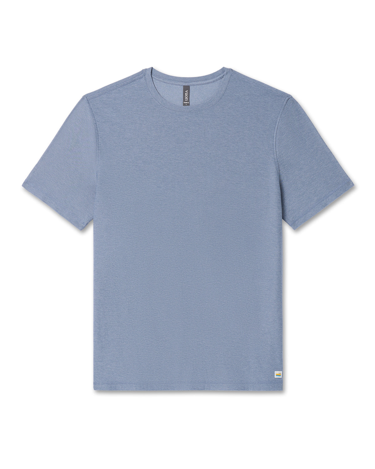 Vuori Strato Tech Tee Men's Chambray Heather Workout Shirt