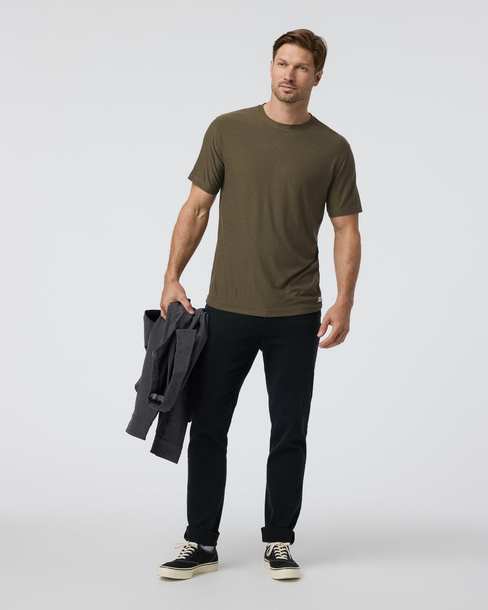 Vuori Strato Tech Tee Men's Moss Green Workout Shirt