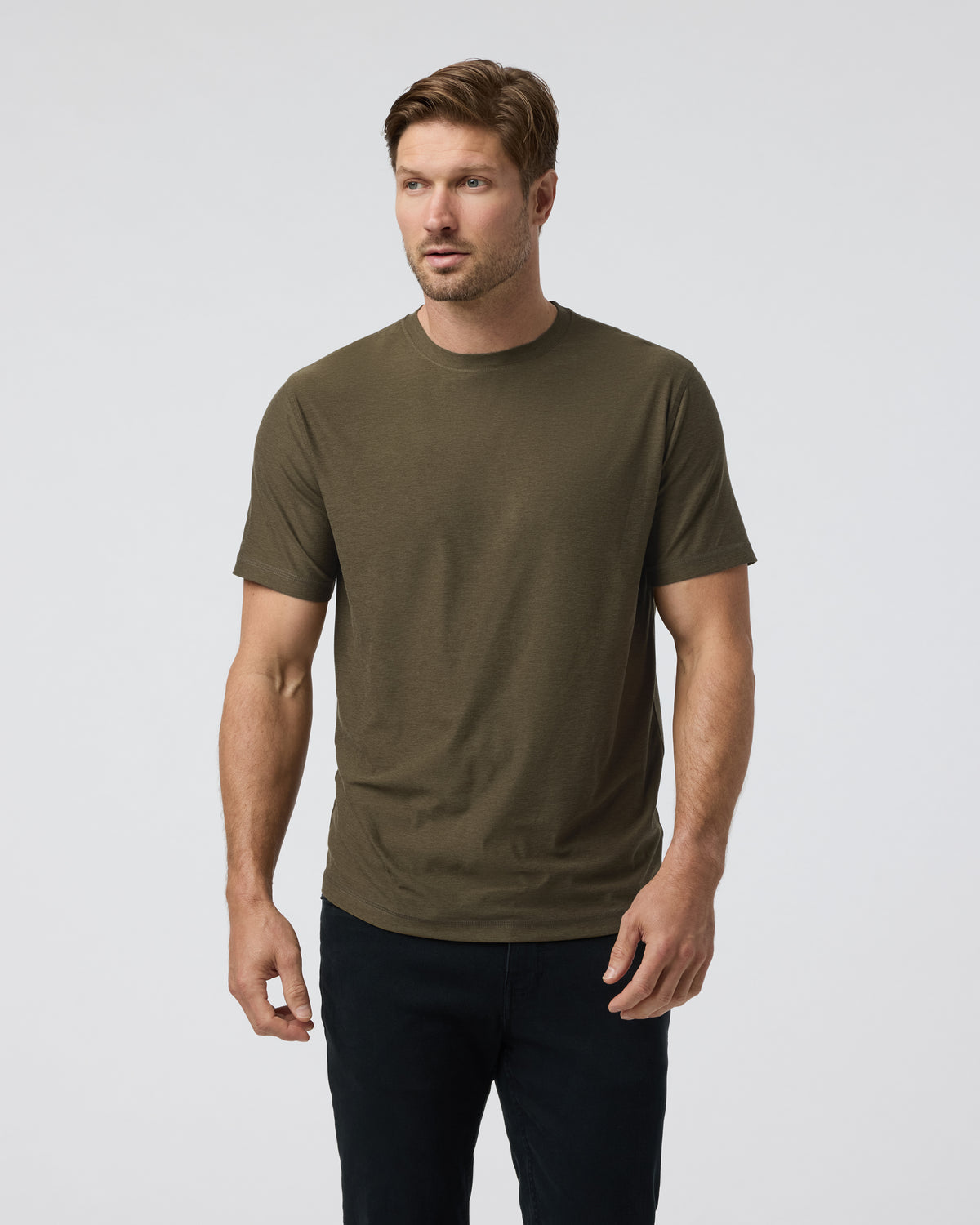 Vuori Strato Tech Tee Men's Moss Green Workout Shirt