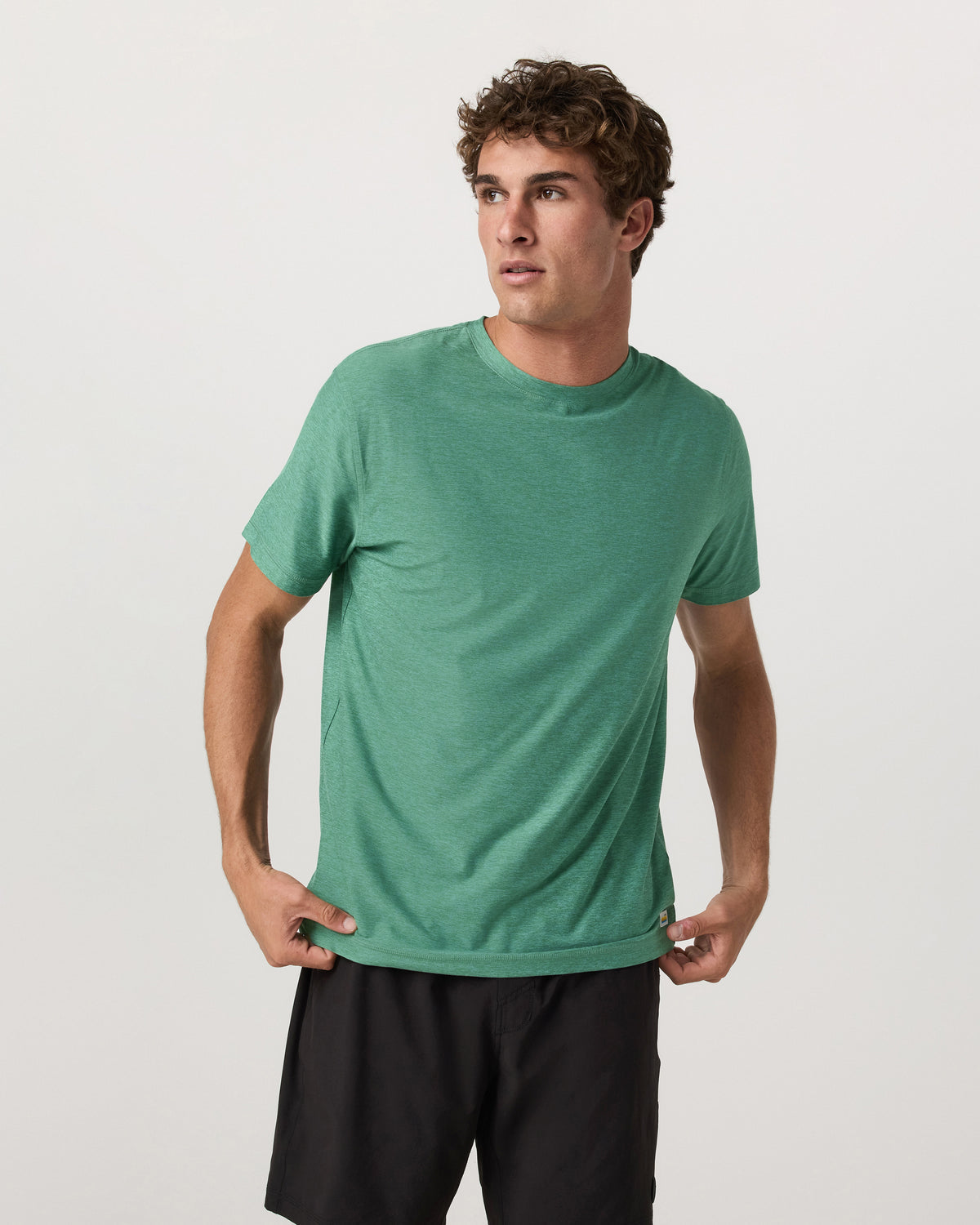 Vuori Strato Tech Tee Men's Hedge Green Workout Shirt