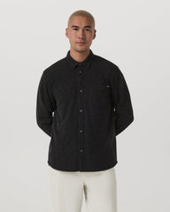 Vuori Long Sleeve Altitude Wool Shirt - Relaxed Volcanic Ash