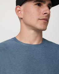 Vuori Strato Muscle Tee Men's Pool Blue Heather Tank Top