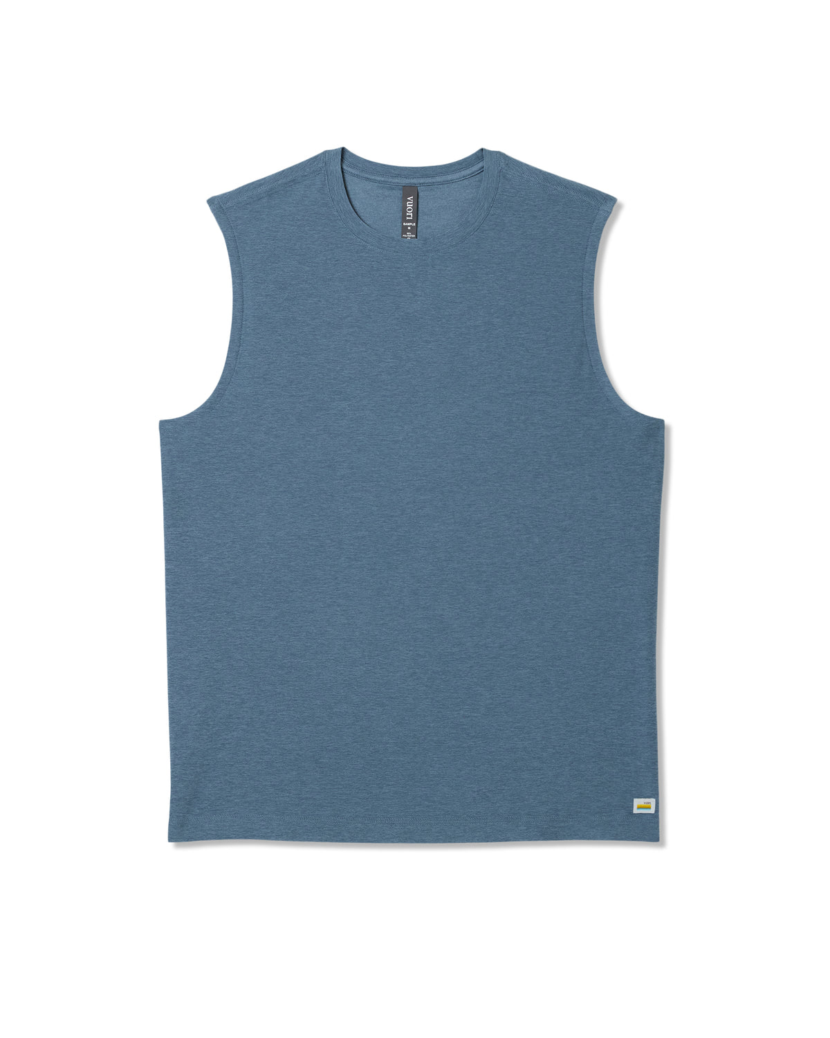 Vuori Strato Muscle Tee Men's Pool Blue Heather Tank Top