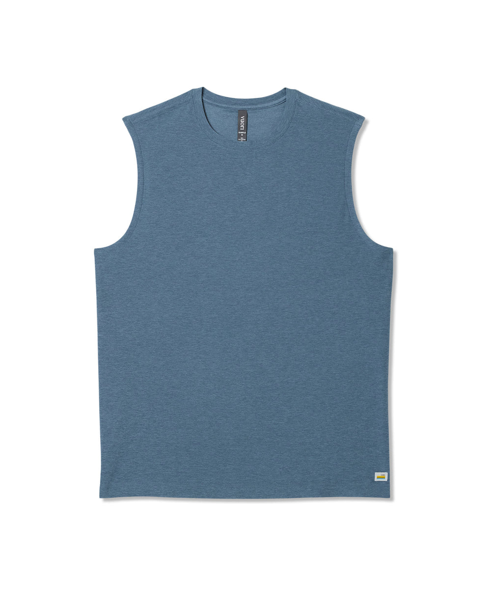 Vuori Strato Muscle Tee Men's Pool Blue Heather Tank Top