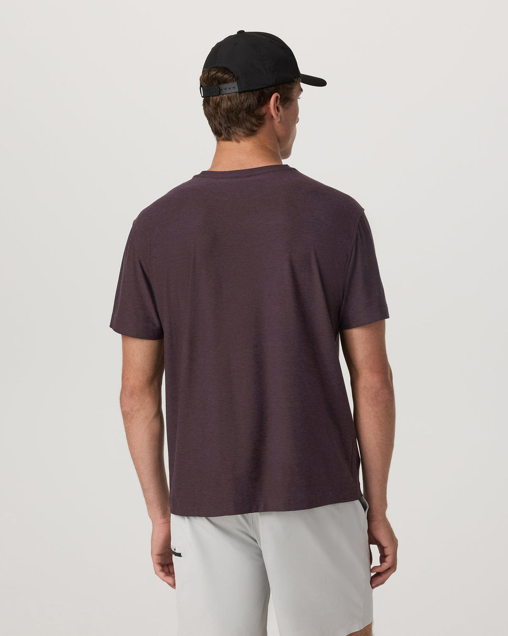 Vuori Short Sleeve Strato Pocket Tee - Relaxed Fit Raisin Heather