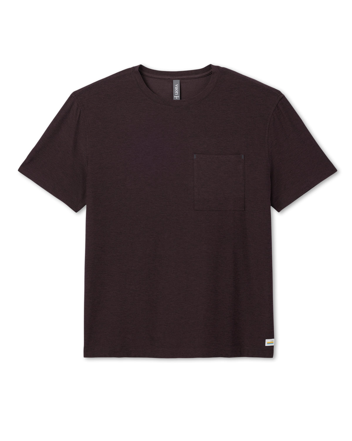 Vuori Short Sleeve Strato Pocket Tee - Relaxed Fit Raisin Heather
