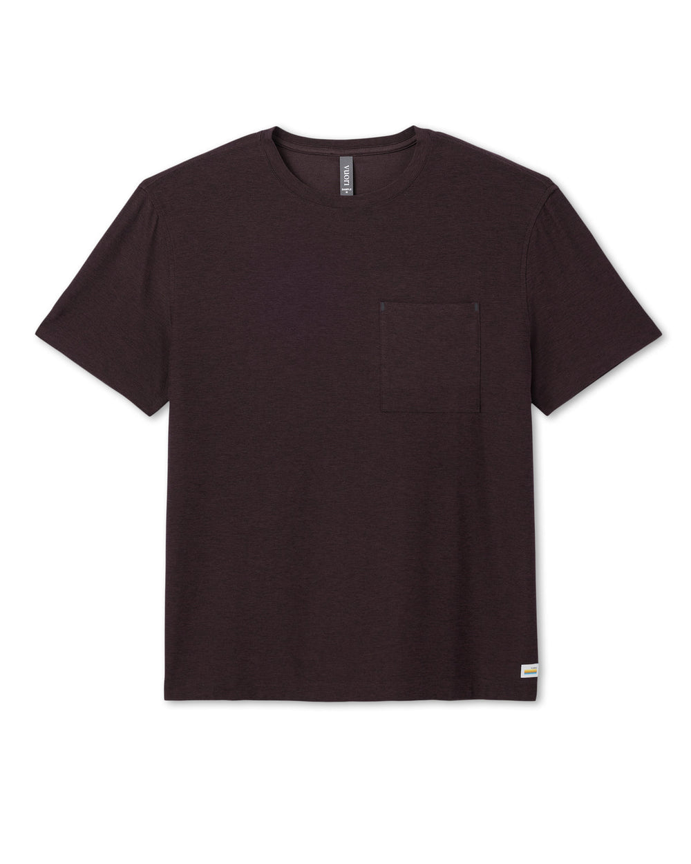 Vuori Short Sleeve Strato Pocket Tee - Relaxed Fit Raisin Heather