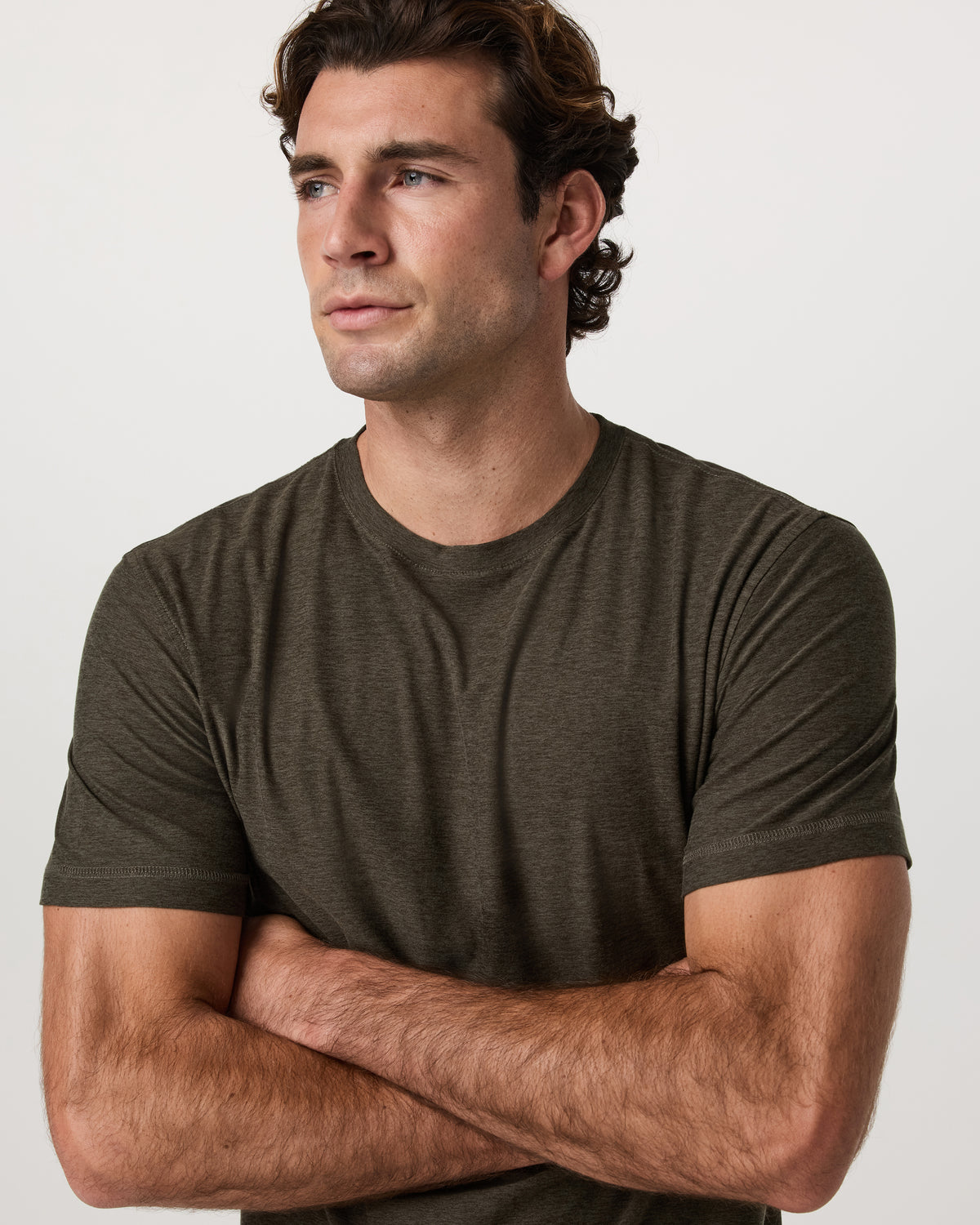 Vuori Strato Tech Tee Men's Dark Oregano Heather T-Shirt