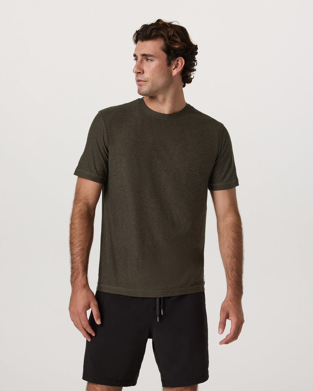 Vuori Strato Tech Tee Men's Dark Oregano Heather T-Shirt