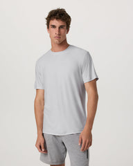 Vuori Strato Tech Tee Men's Frost Grey Workout Shirt