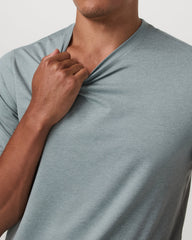 Vuori Short Sleeve Ponto Performance Tee Misty Blue Heather