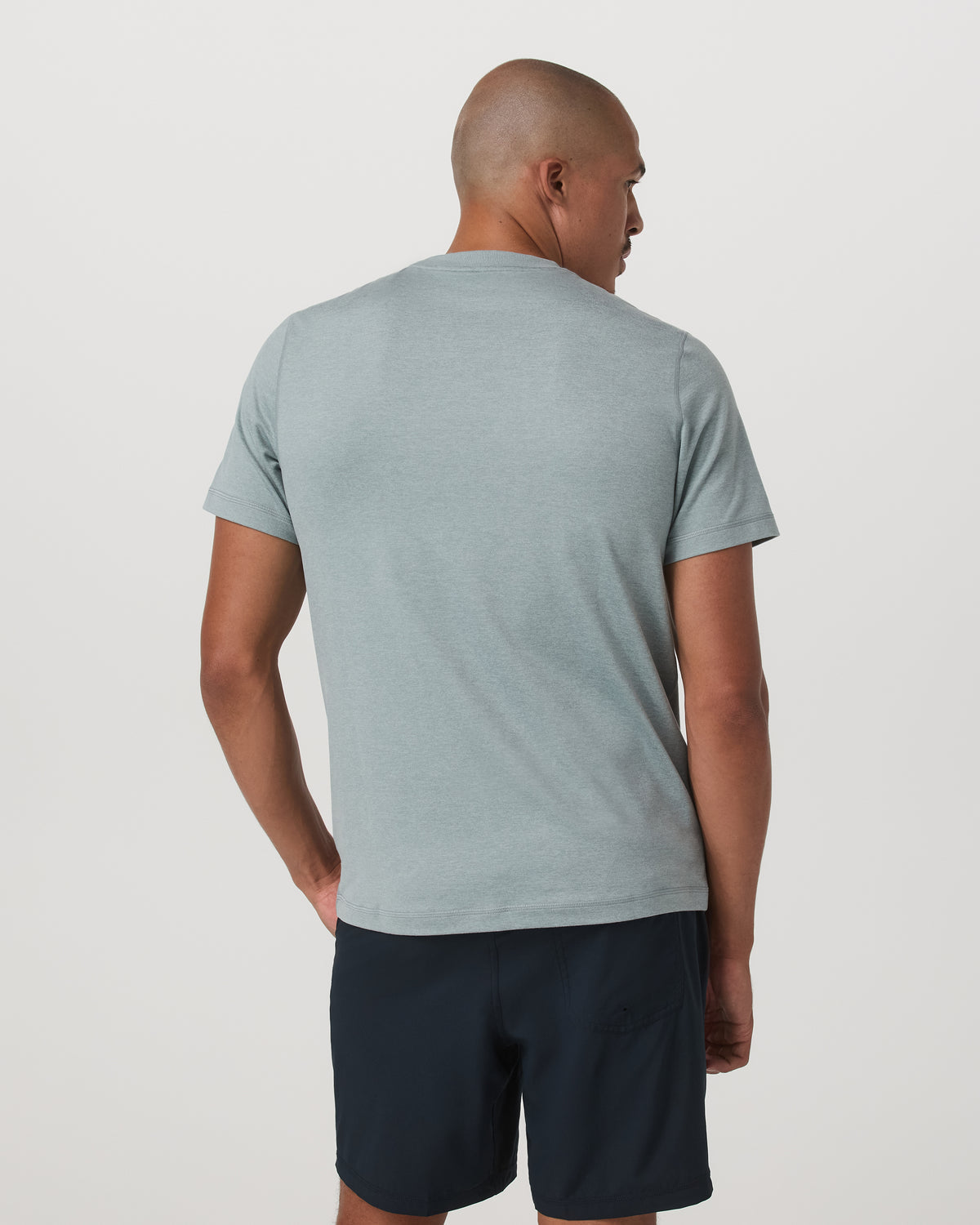 Vuori Short Sleeve Ponto Performance Tee Misty Blue Heather