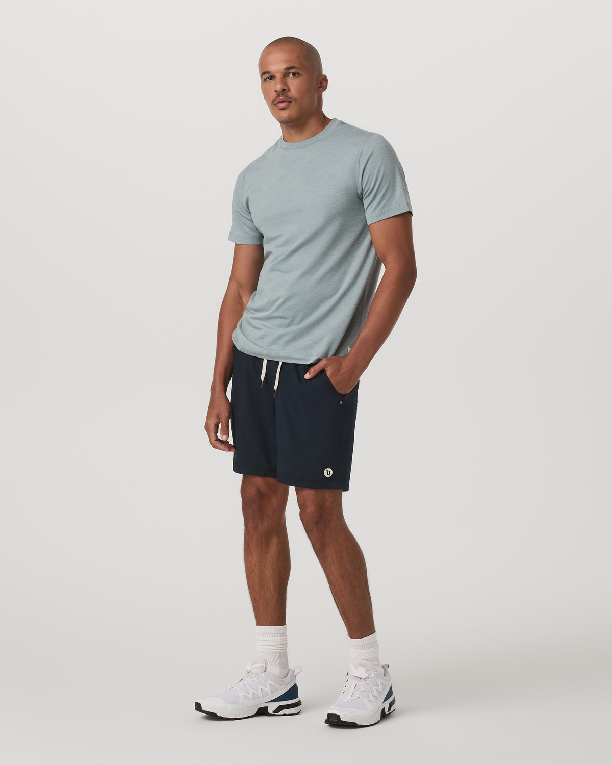Vuori Short Sleeve Ponto Performance Tee Misty Blue Heather