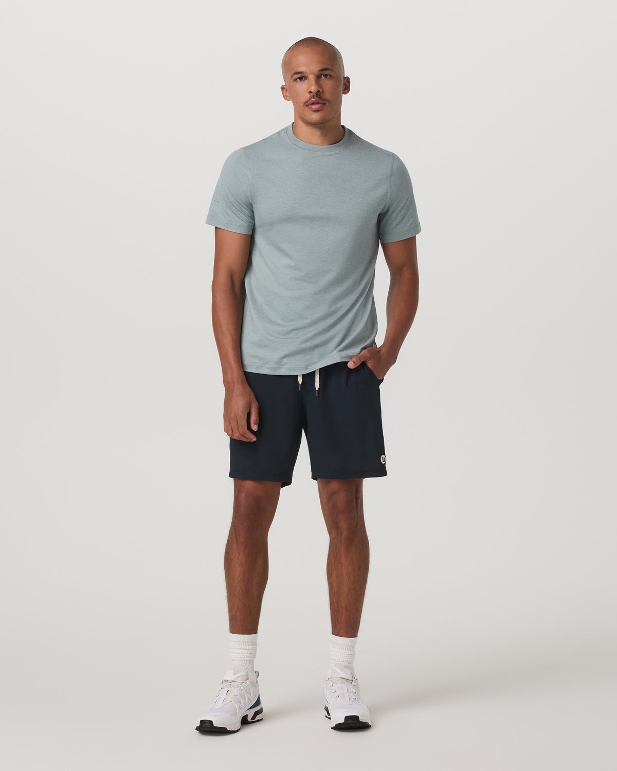 Vuori Short Sleeve Ponto Performance Tee Misty Blue Heather