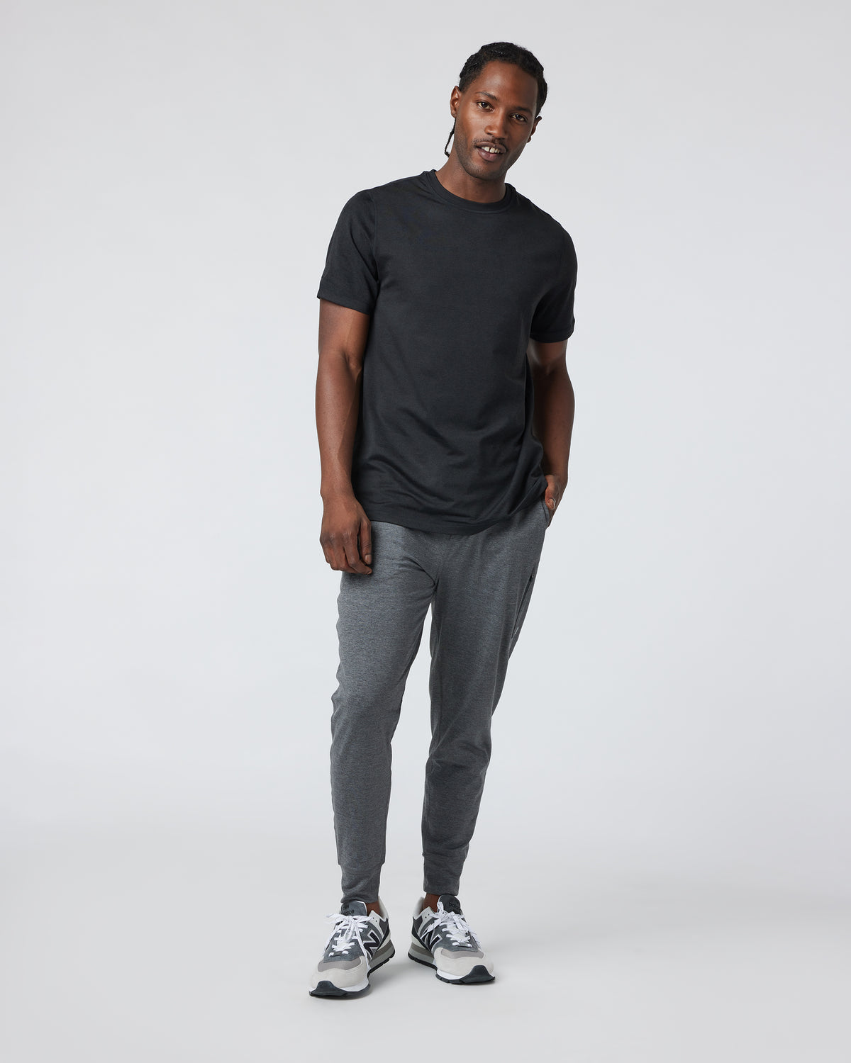Vuori Short Sleeve Ponto Performance Tee Black Heather