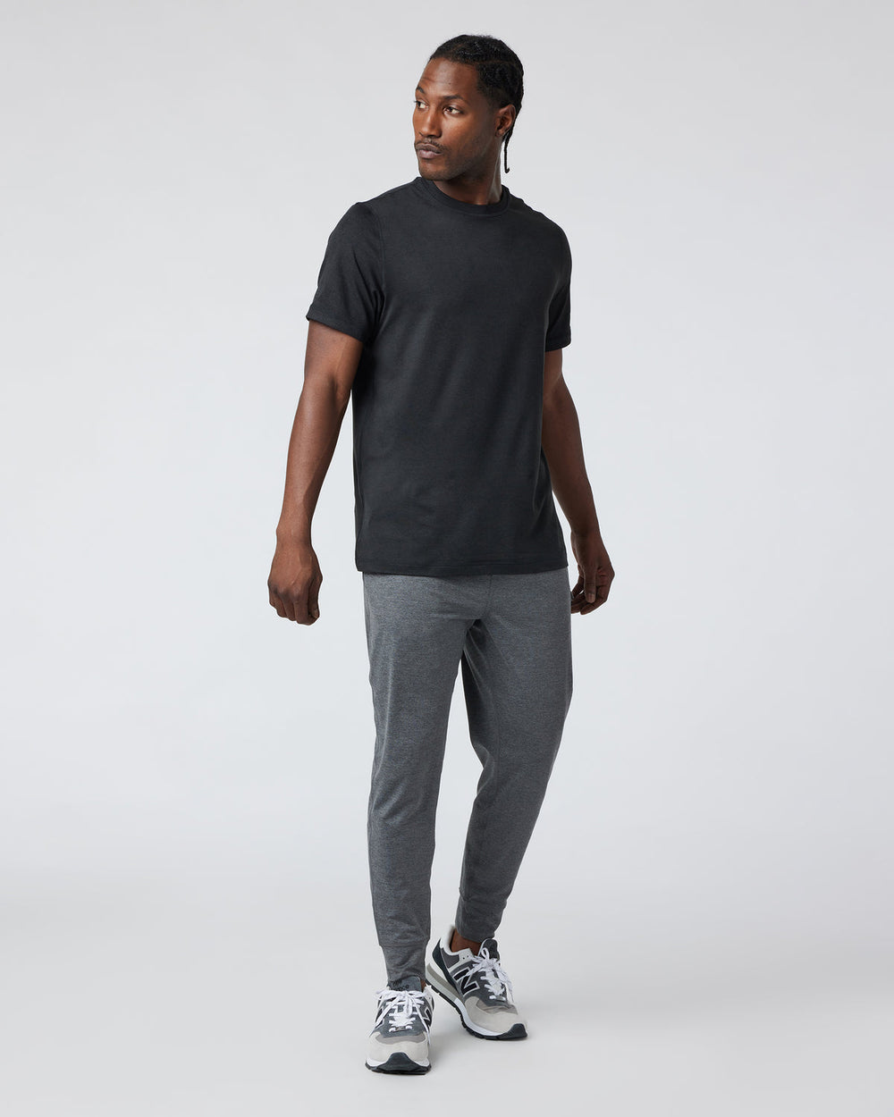 Vuori Short Sleeve Ponto Performance Tee Black Heather