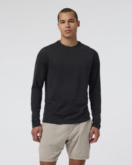 Vuori Long Sleeve Ponto Performance Tee Black Heather