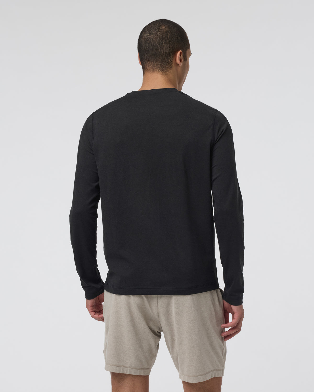 Vuori Long Sleeve Ponto Performance Tee Black Heather