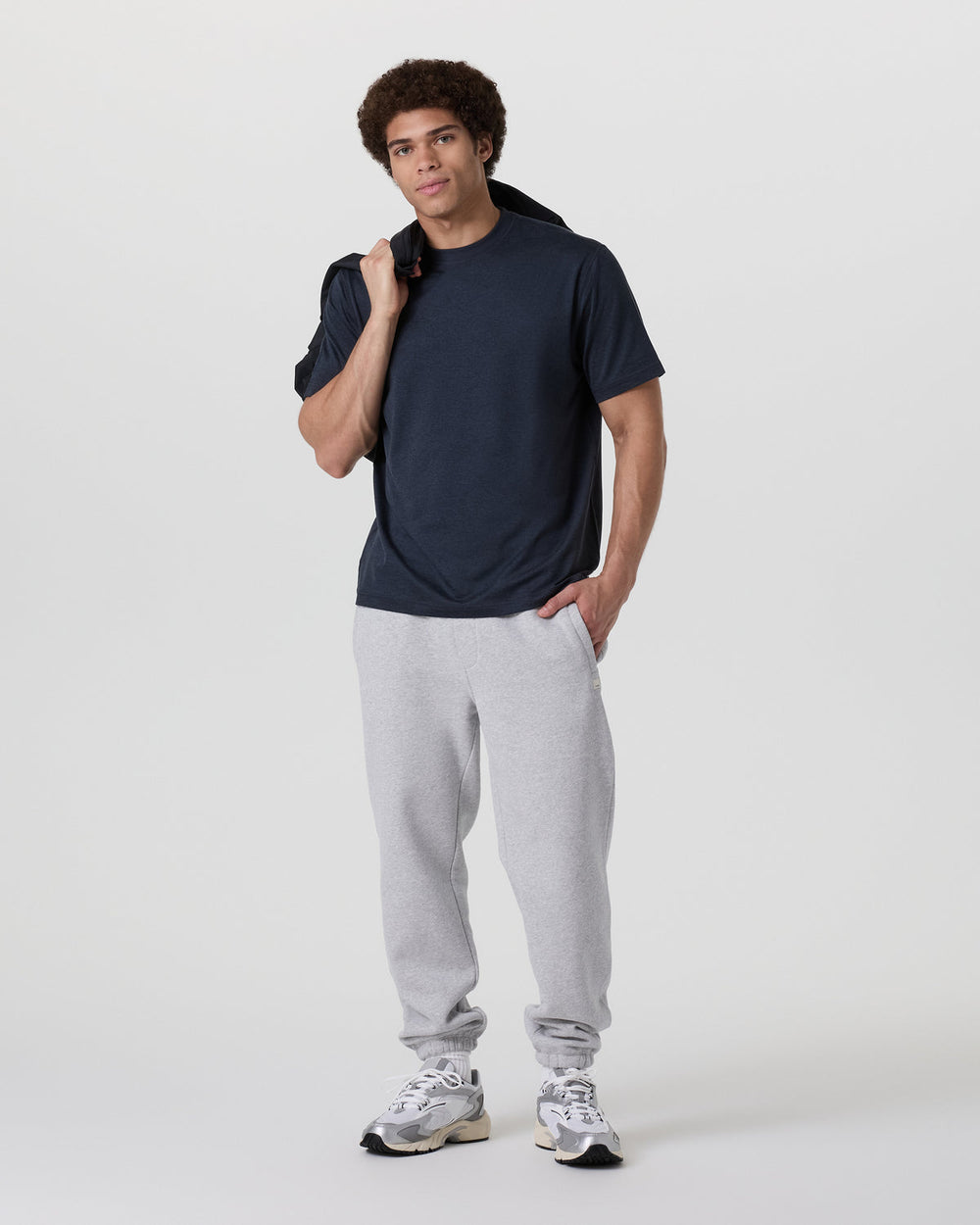 Vuori Short Sleeve Ponto Tee - Relaxed Fit Midnight Heather