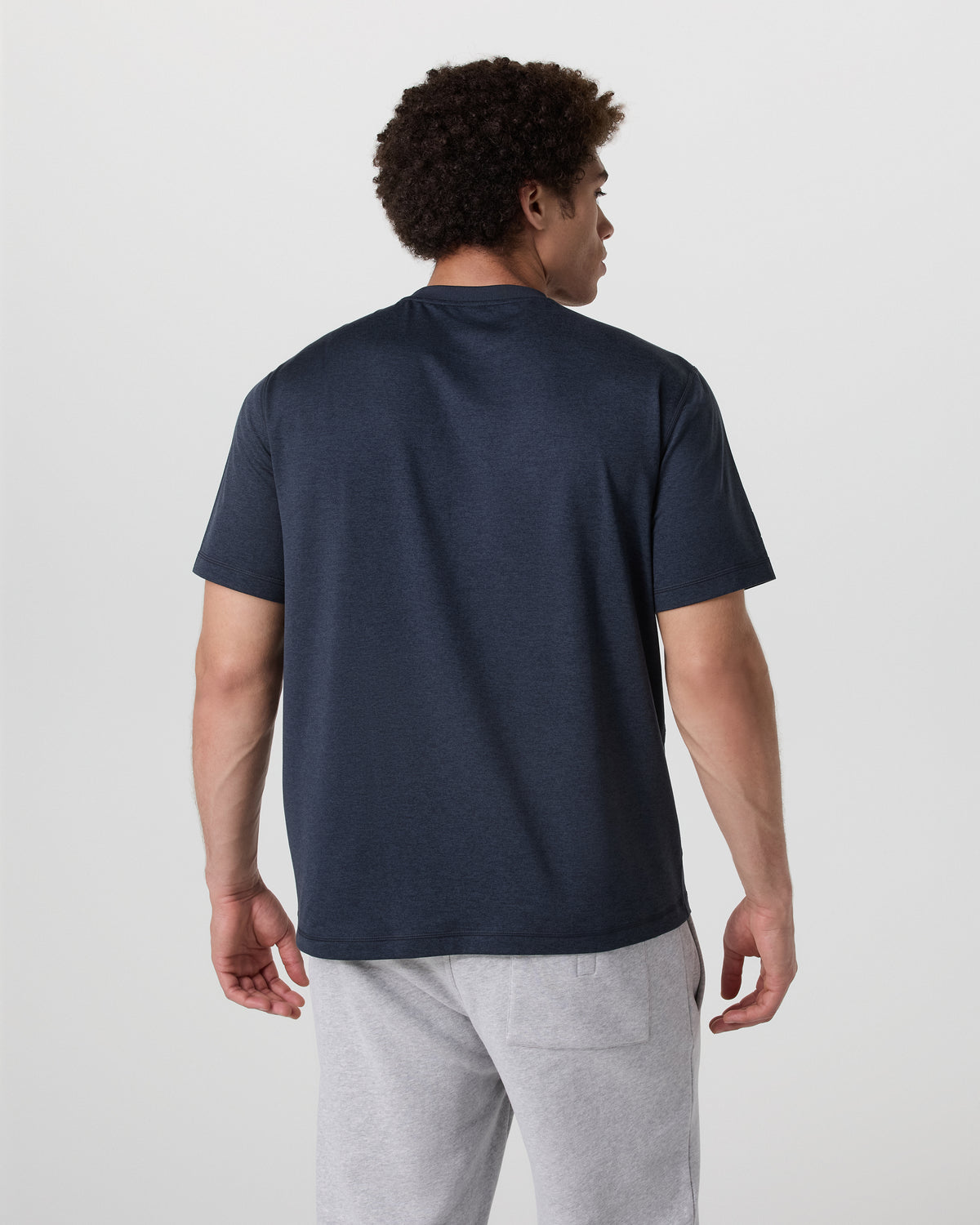 Vuori Short Sleeve Ponto Tee - Relaxed Fit Midnight Heather