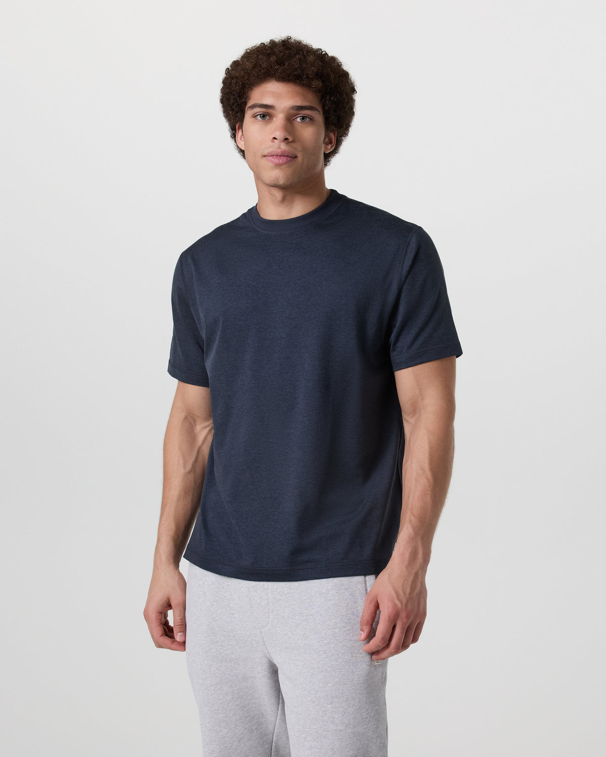 Vuori Short Sleeve Ponto Tee - Relaxed Fit Midnight Heather
