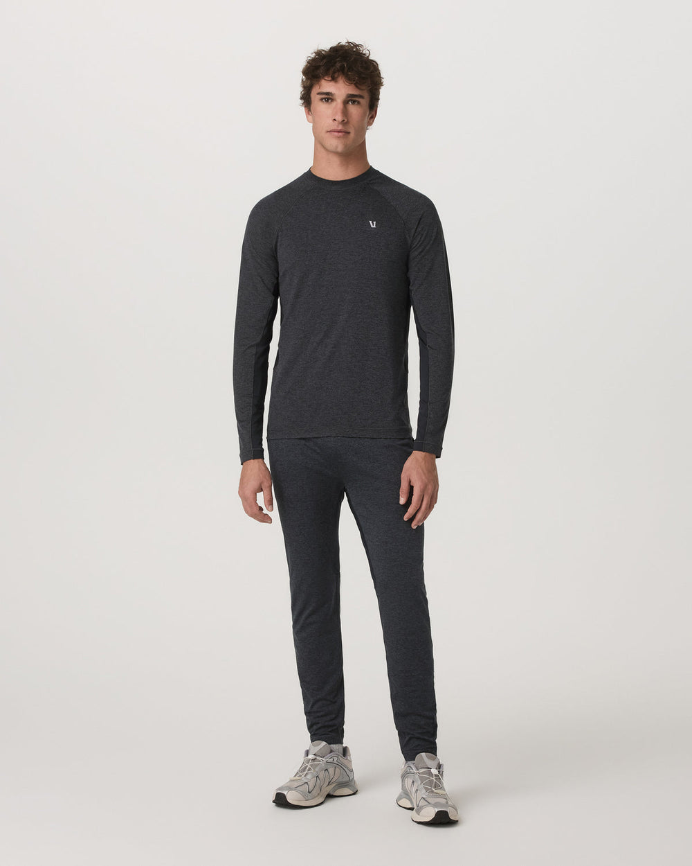 Vuori Ponto Baselayer Tight Men's Charcoal Heather Bottoms