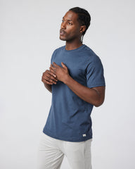 Vuori Short Sleeve Ponto Performance Tee Azure Heather
