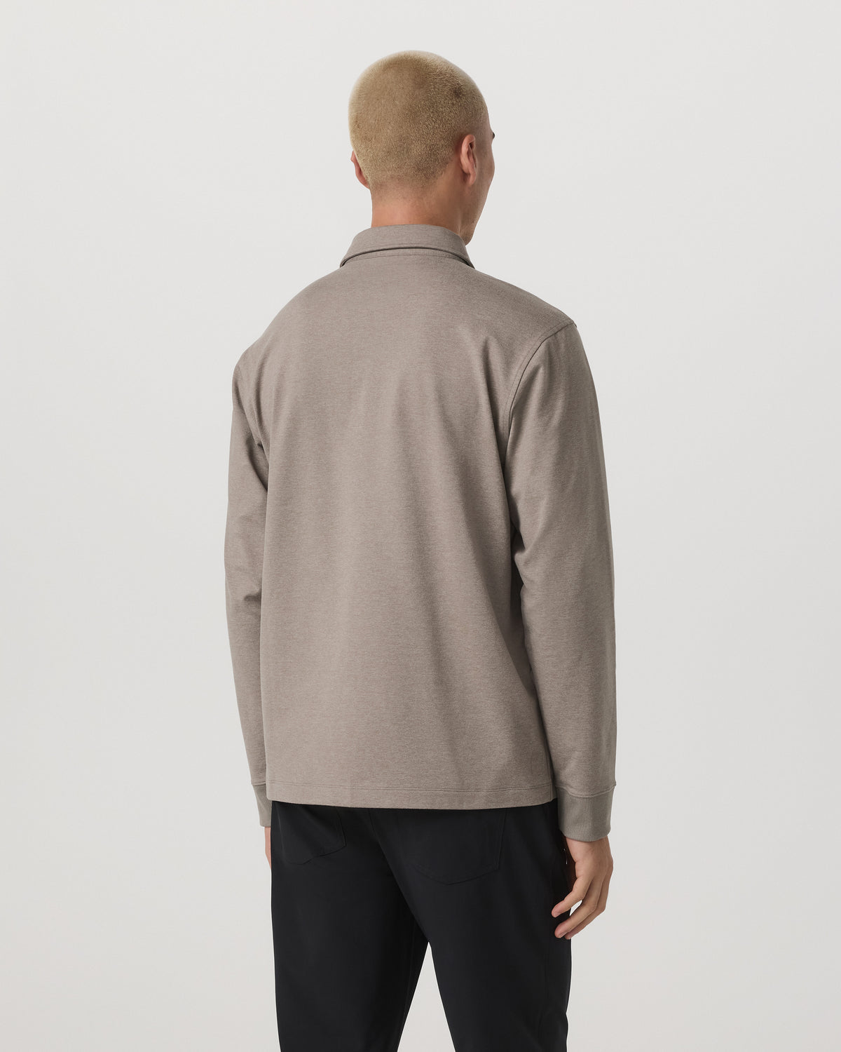 Vuori Men's Long Sleeve Coronado Rugby Walnut Heather