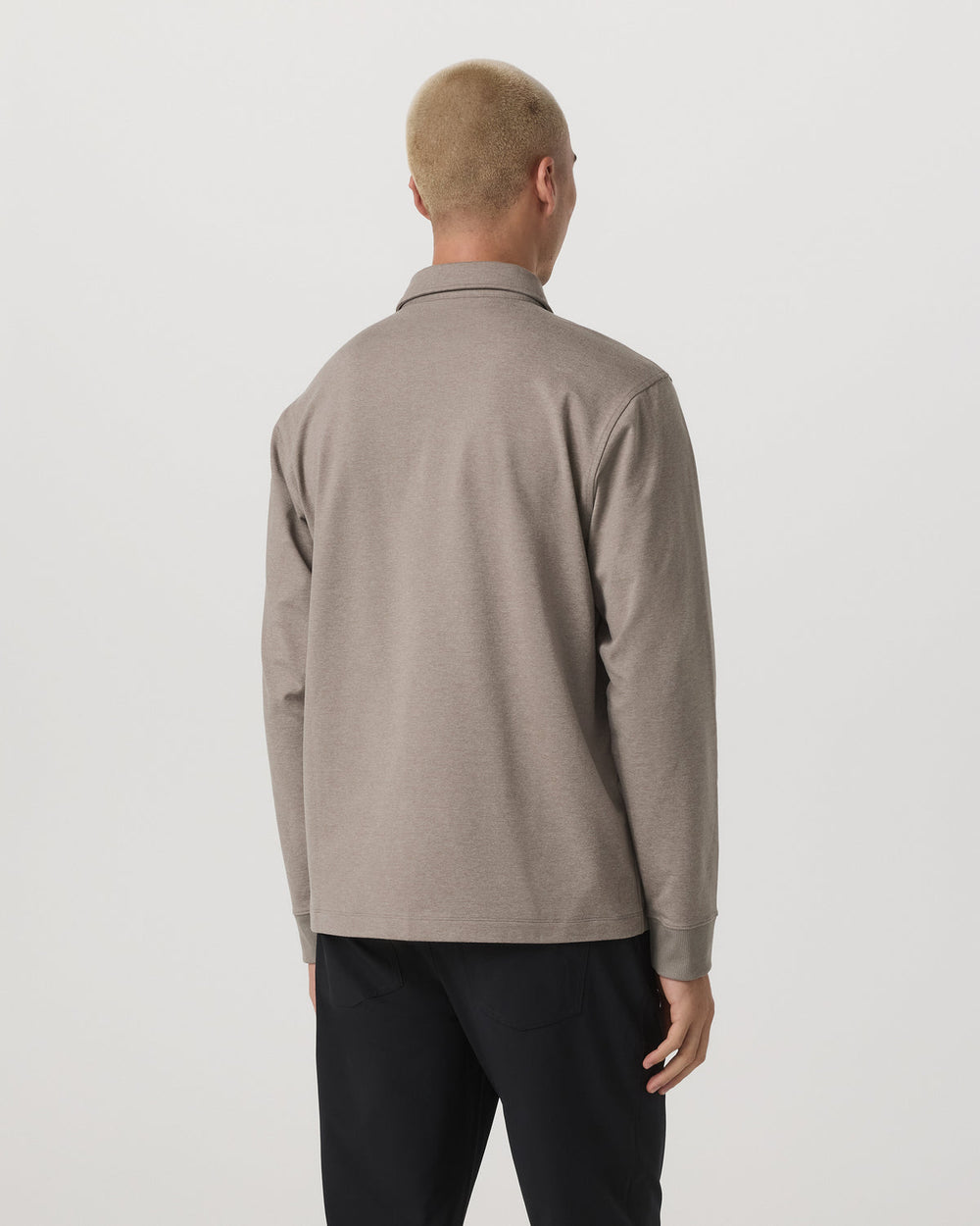 Vuori Men's Long Sleeve Coronado Rugby Walnut Heather