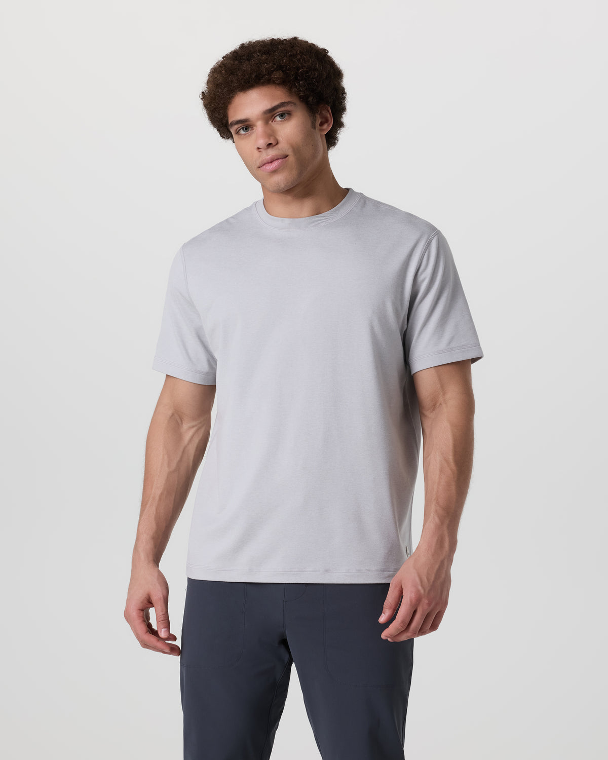 Vuori Short Sleeve Ponto Tee - Relaxed Fit Frost Grey Heather