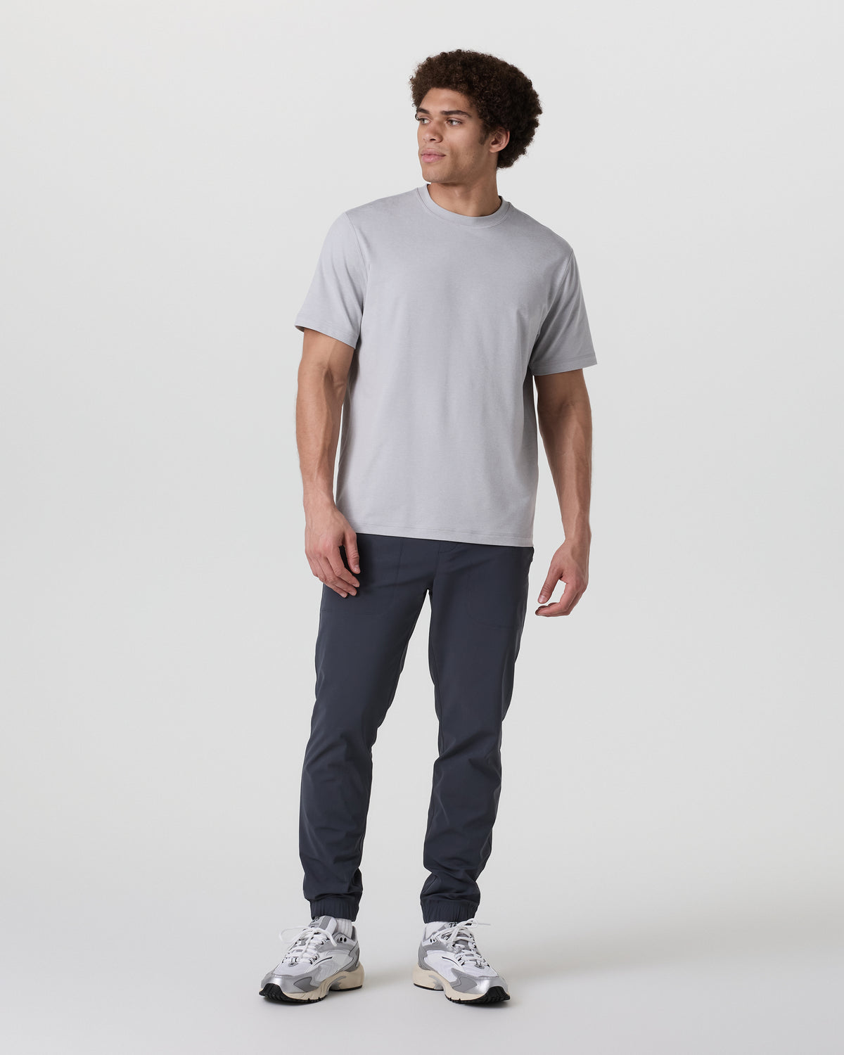 Vuori Short Sleeve Ponto Tee - Relaxed Fit Frost Grey Heather